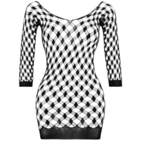 Exotic Mesh Mini Dress Lingerie for Women Sexy Bodystocking Babydoll Underwear - Picture 1 of 2